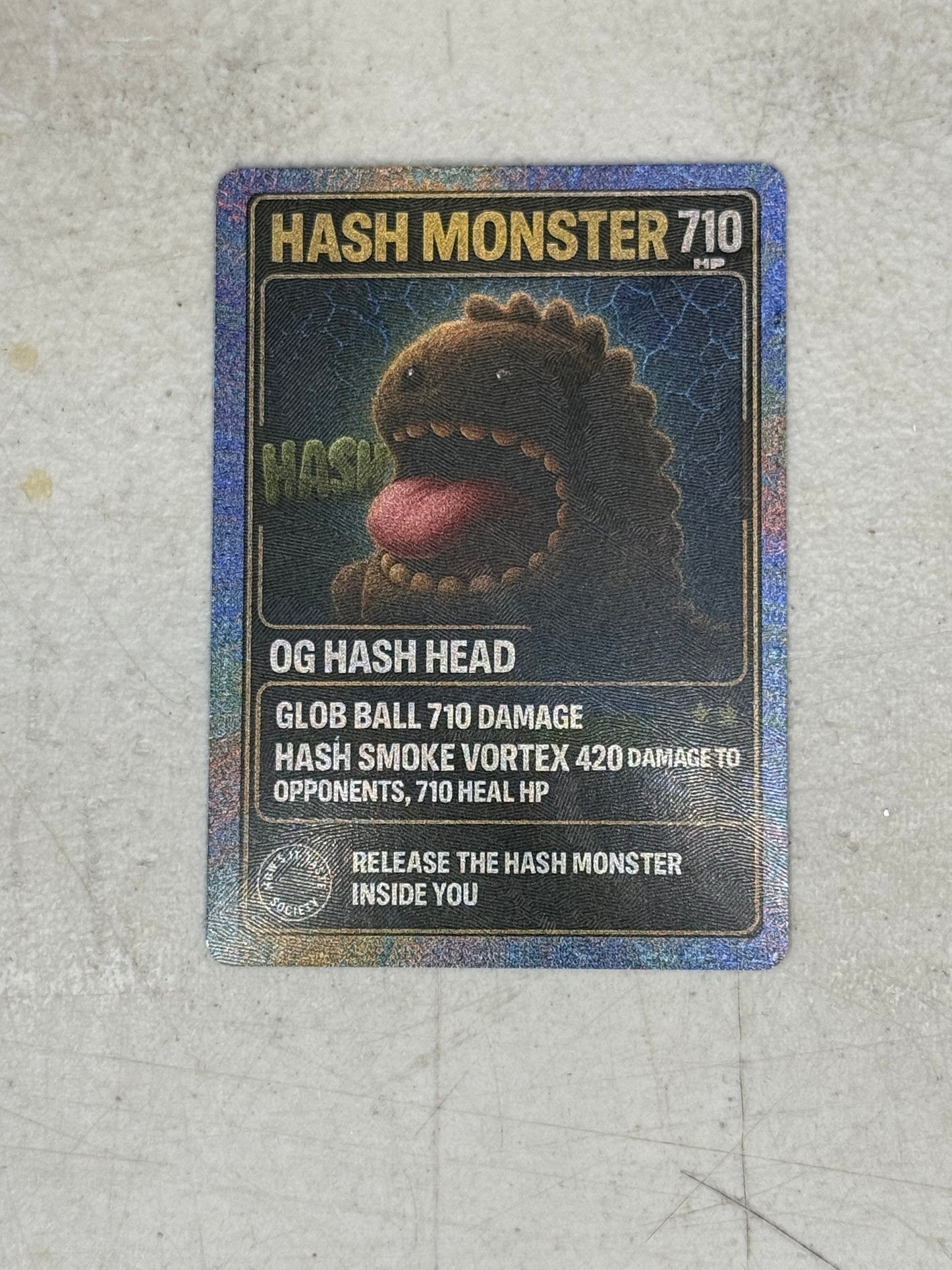 Hash Monster collectable trading card