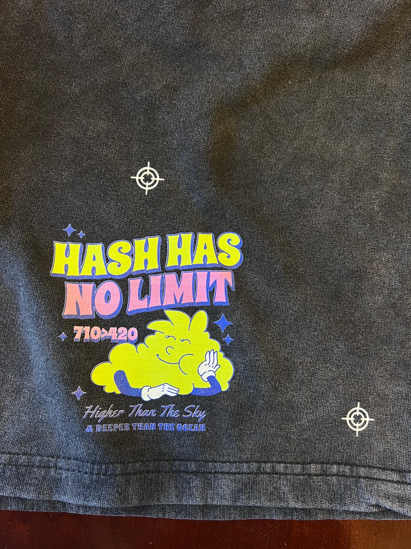 HASH HAS NO LIMIT VINTAGE WASHED SHORTS