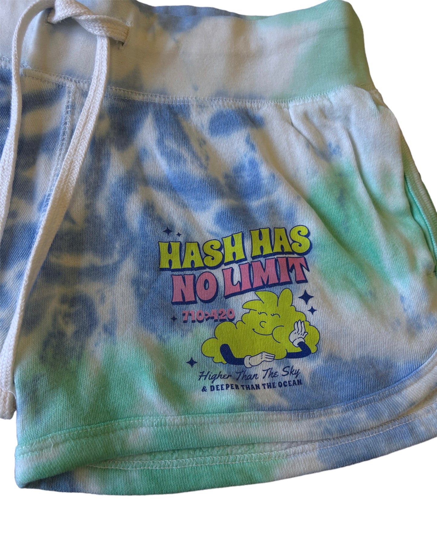 HASH HAS NO LIMIT TIE DYE WOMENS SHORTS -LIMITED RUN