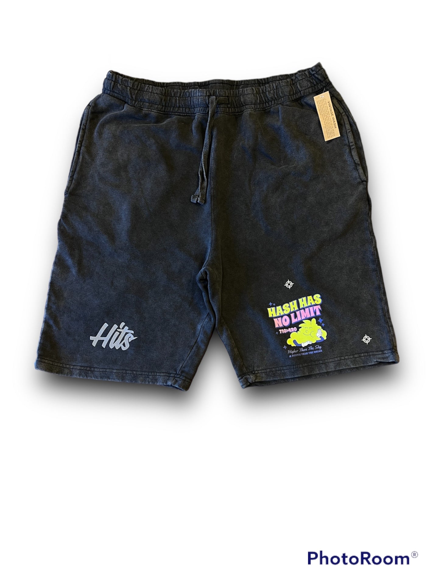 HASH HAS NO LIMIT VINTAGE WASHED SHORTS